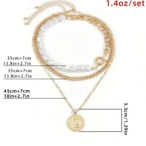 Layered Gold Necklace - Picture 4 of 4